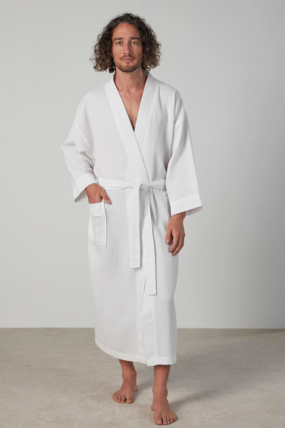 50/50 Waffle Kimono Robe