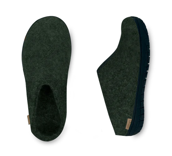 Glerups Slip on Black Rubber Sole